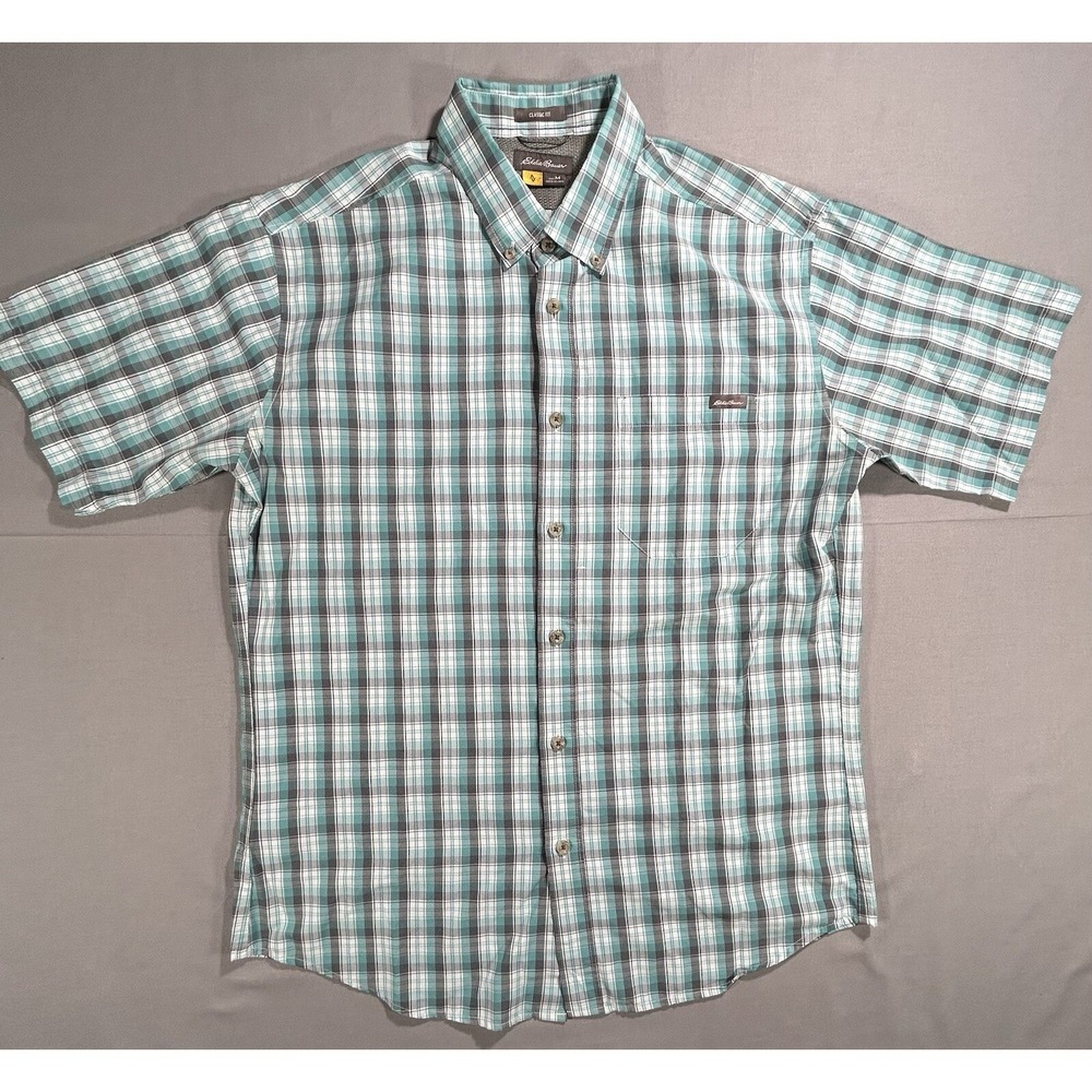 Eddie Bauer Short Sleeve shirt men's Medium‎ Outdoors hiking camping